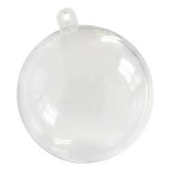 conditionnement plastique :  boules transparentes 5cm  (les 25)