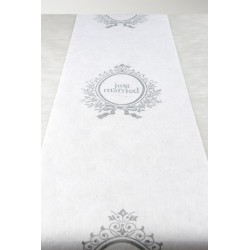 nappage : chemin de table just-married 30 cm x 5m