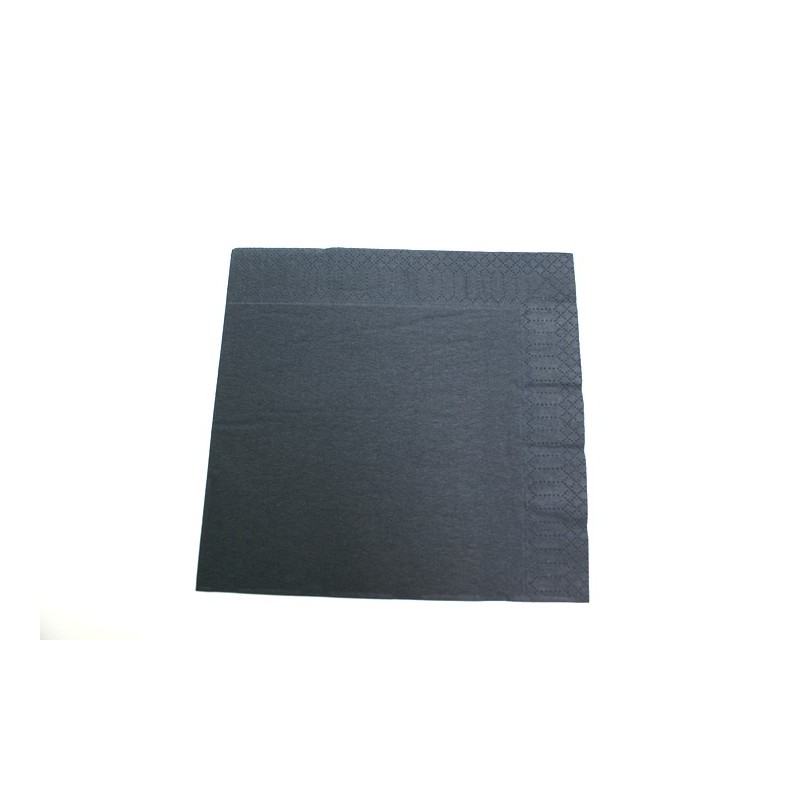 100 serviettes ouate 38 x 38 cm noire (lsl151)