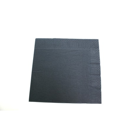 100 serviettes ouate 38 x 38 cm noire (lsl151)