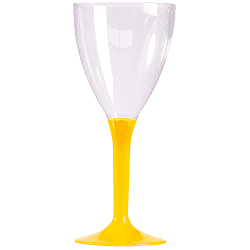 20 verres à vin ou à eau jaune (sl180)