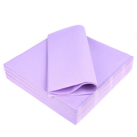 25 serviettes imitation tissu 40 x 40 cm parme (sl150)