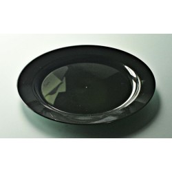 12 assiettes plastique rigide carrées noire 17 cm