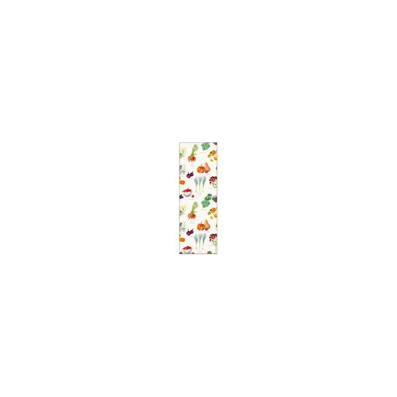 nappe damassée 1,2 x 6m motif champêtre potager légume