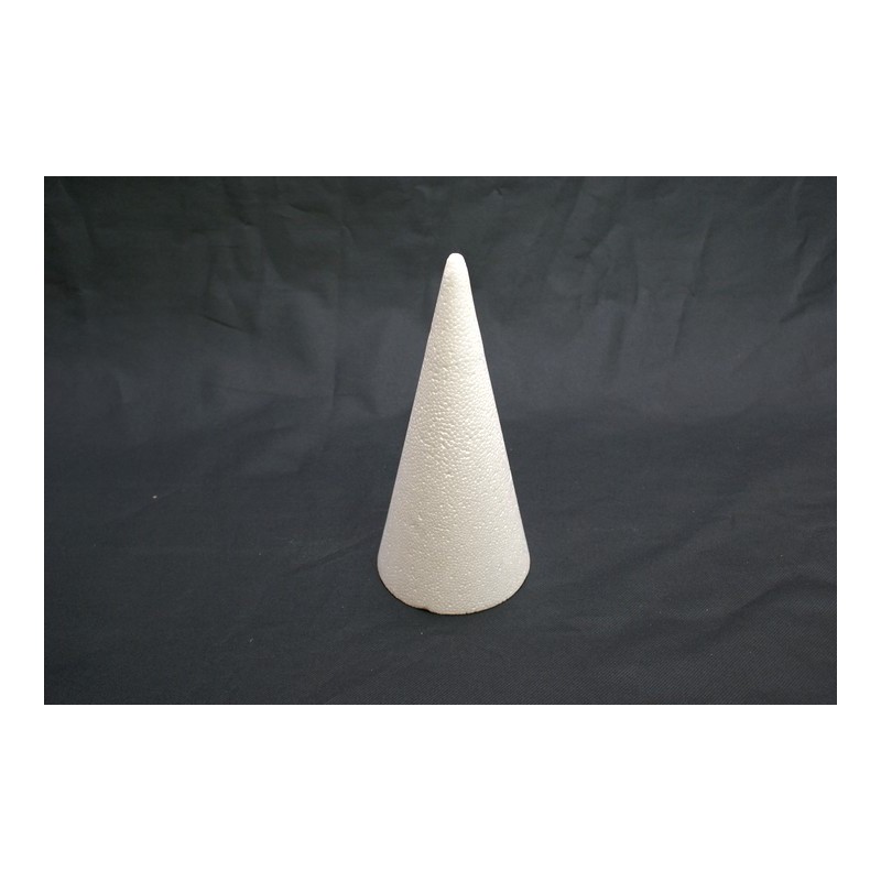 cône polystyrène : 20 x 9 cm