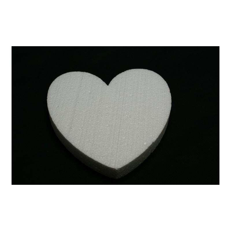 cœur 20 cm x 3 cm en polystyrène : 