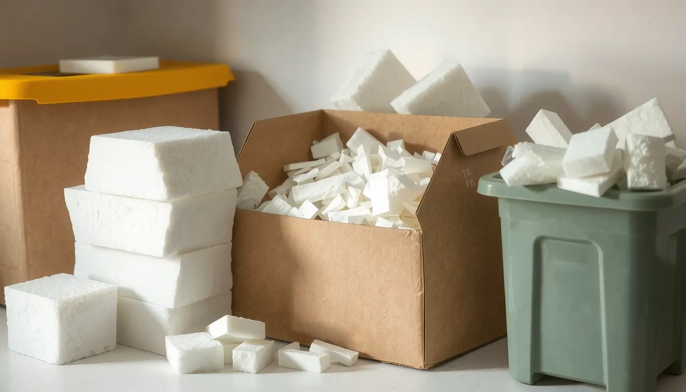 ou jeter le polystyrène non alimentaire